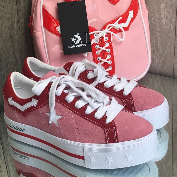 Converse Shoes - Con&Mademe One Star Platform Suede OX Pink Icing W
